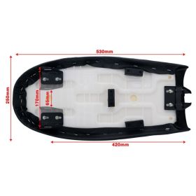 SELLE CAFE RACER DIAMOND BARRACUDA L : 53cms