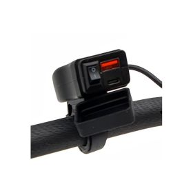 Prise USB et USB-C Double Charge RAPIDE 3.0A Étanche Multi-Fixation – BRAZOLINE - 5310B
