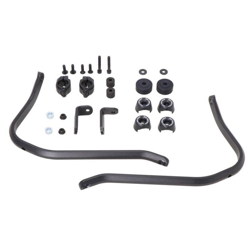 Kit de montage des protge-mains Noir. Modles KTM, Royal Enfield, Yamaha.