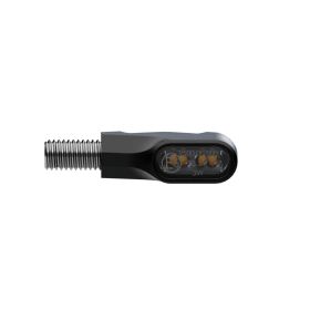 Clignotants Moto LED HIGHSIDER Ventura-X Noir/Teinté – Homologués E (Paire)