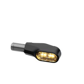Clignotants Moto LED HIGHSIDER Ventura-X Noir/Teinté – Homologués E (Paire)