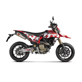 Silencieux double Homologué Ducati Hypermotard 698 / Mono / RVE (2025) - Akrapovic titane embout carbone