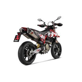 Silencieux double Homologué Ducati Hypermotard 698 / Mono / RVE (2025) - Akrapovic titane embout carbone