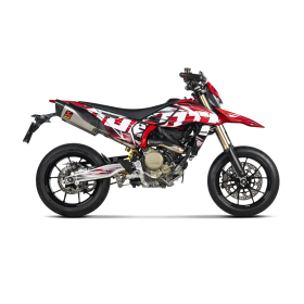 Silencieux double Homologué Ducati Hypermotard 698 / Mono / RVE (2025) - Akrapovic titane embout carbone