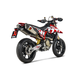Silencieux double Homologué Ducati Hypermotard 698 / Mono / RVE (2025) - Akrapovic titane embout carbone