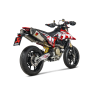 Silencieux double Homologué Ducati Hypermotard 698 / Mono / RVE (2025) - Akrapovic titane embout carbone