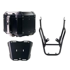 Kit top-case plaque noire BMW F900GS - Unit Garage AL3_BL_BL+4503