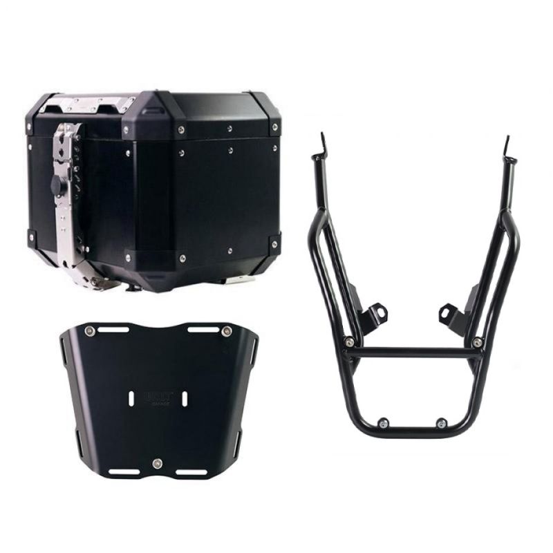 Kit top-case plaque noire BMW F900GS - Unit Garage AL3_BL_BL+4503