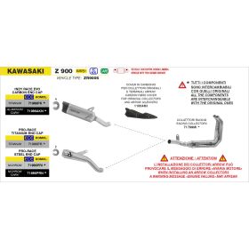 Silencieux Titane homologué Kawasaki Z900 2025 / Arrow 71986PR