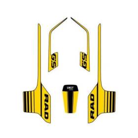Autocollants kit rad jaune 40ème