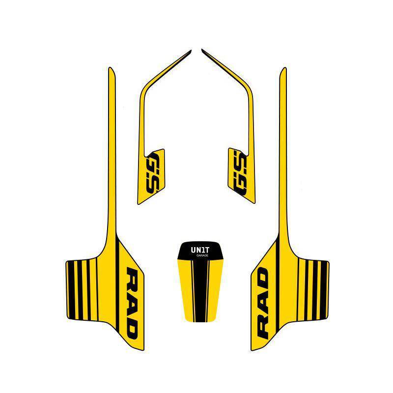 Autocollants kit rad jaune 40ème