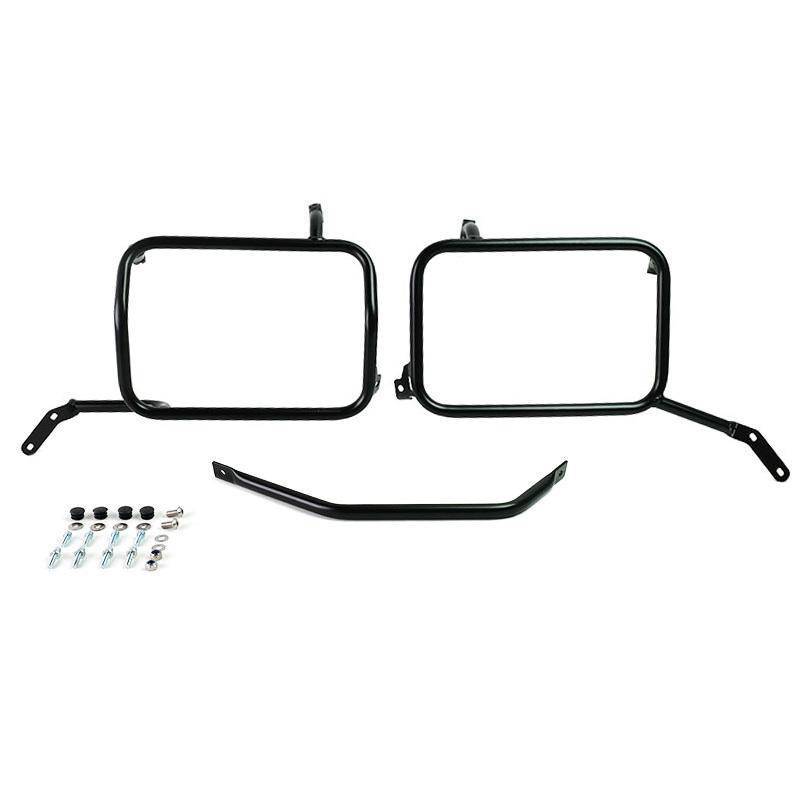 Cadres de sacoches en aluminium noir moto guzzi v85tt