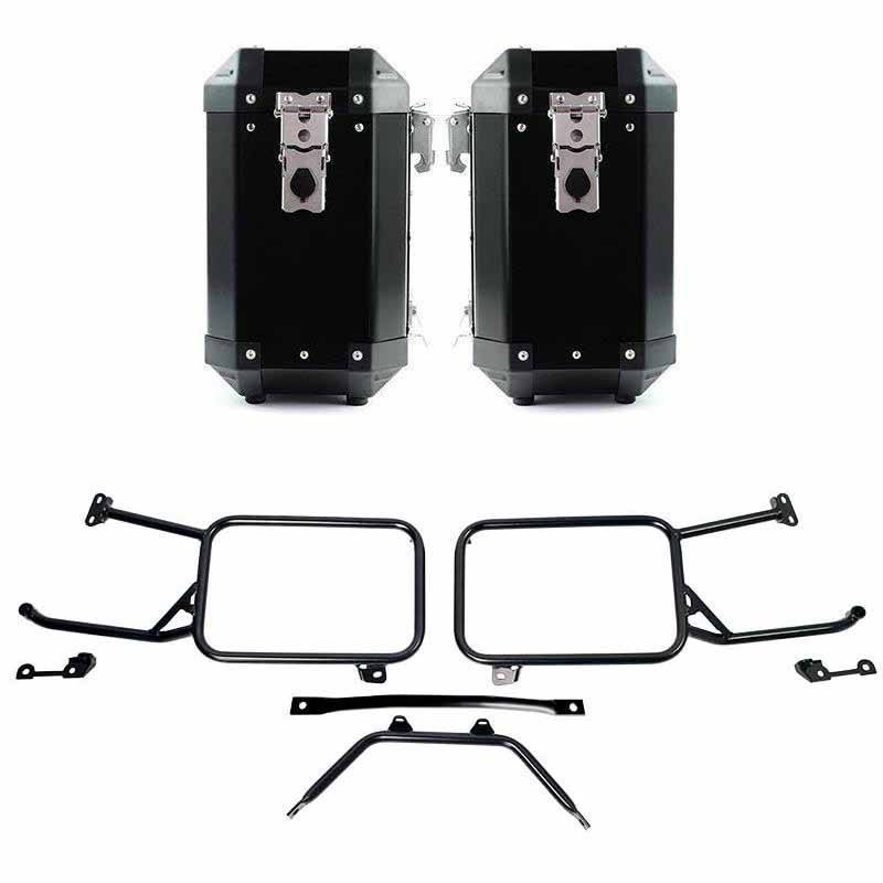 Paire de sacoches atlas aluminium 40 l + 40 l avec cadres moto guzzi stelvio (à partir de 2024)