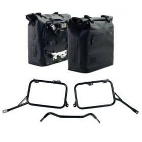 Deux sacoches latérales khali tpu 35l - 45l + paire de plaques en aluminium avec cadres de base r80g/s et r80 gs