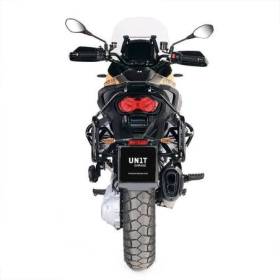 Deux sacoches latérales khali tpu 35 l - 45 l + paire de plaques en aluminium pour cadres moto guzzi stelvio (à partir de 2024)