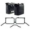 Deux sacoches latérales khali tpu 35 l - 45 l + paire de plaques en aluminium avec cadres royal enfield himalayan 450 pour échap