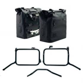 Deux sacoches latérales khali tpu 35 l - 45 l + paire de plaques en aluminium + cadres de sacoches en aluminium pour royal enfie