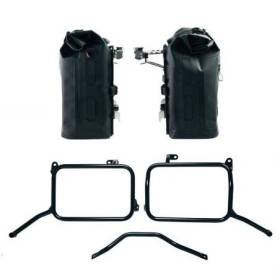 Deux sacoches latérales khali tpu 35 l - 45 l + paire de plaques en aluminium + cadres de sacoches en aluminium pour royal enfie