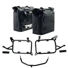 Deux sacoches latérales khali tpu 35 l - 45 l + paire de plaques en aluminium + cadres de sacoches en aluminium pour bmw f850gs