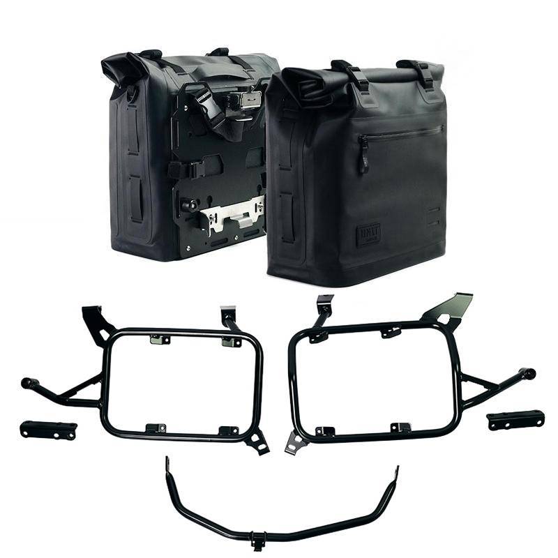Deux sacoches latérales khali tpu 35 l - 45 l + paire de plaques en aluminium + cadres de sacoches en aluminium pour bmw f850gs