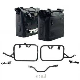 Deux sacoches cavalières khali en tpu 35l - 45l + paire de plaques aluminium + cadres de bmw r12 g/s