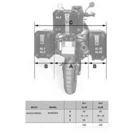 Cadres husqvarna pour sacoches en aluminium atlas