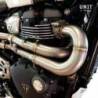 Collecteur d'échappement en acier inoxydable sans catalyseur triumph
