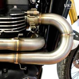 Collecteur d'échappement en acier inoxydable sans catalyseur triumph