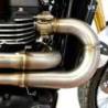 Collecteur d'échappement en acier inoxydable sans catalyseur triumph