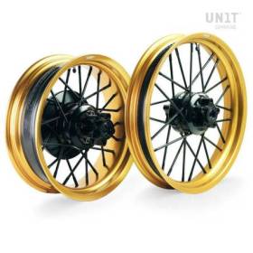 Paire de roues à rayons r18, r18 b, transcontinental 24m9 or
