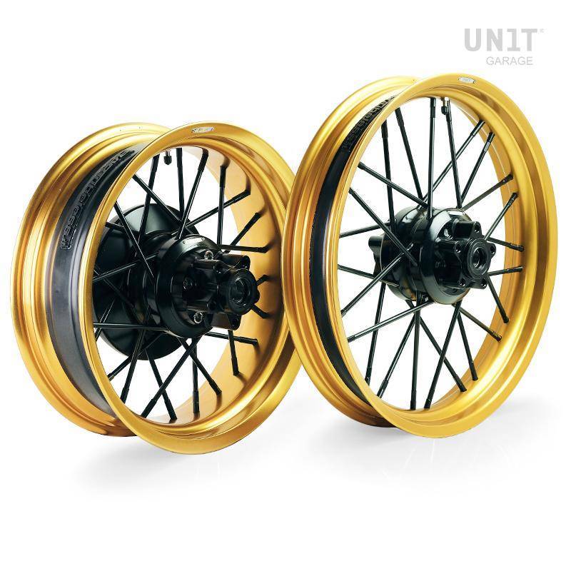 Paire de roues à rayons r18, r18 b, transcontinental 24m9 or