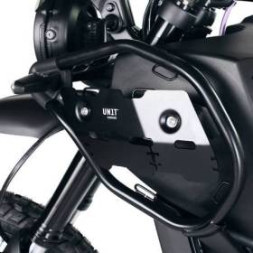 Protections latérales en aluminium noir pour himalayan 450 (à partir de 2024)