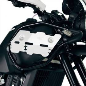 Protections latérales en aluminium argenté himalayan 450 (à partir de 2024)