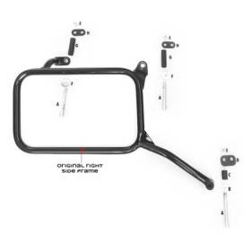 Kit d'entretoises pour cadre de valise latérale droite d'origine royal enfield himalayan 450 (à partir de 2024)