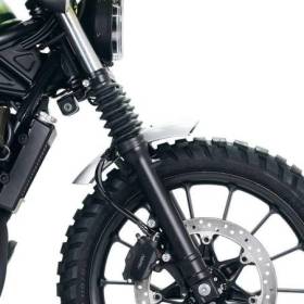 Garde-boue bas en aluminium honda cl avec stabilisateur de fourche argent