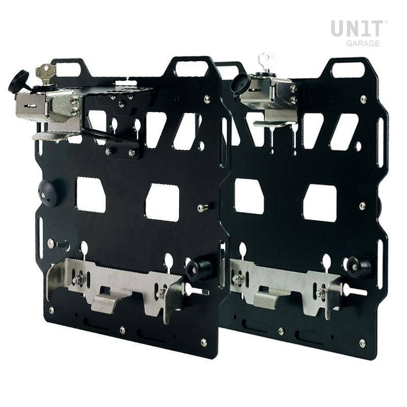 Paire de plaques en aluminium + raccord rapide et serrure en acier inoxydable