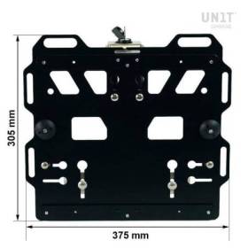Paire de plaques en aluminium + raccord rapide et serrure en acier inoxydable