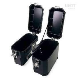 Paire de valises en aluminium atlas 40l + 34l + cadres de valises en aluminium royal enfield himalayan 450 pour échappement afte