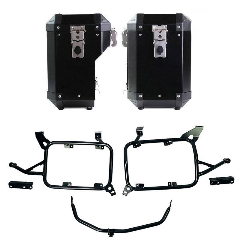 Paire de sacoches aluminium atlas 47l+41l pour cadres bmw f850gs et adv