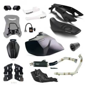 Kit avec silencieux en acier inoxydable noir royal enfield himalayan 450 (à partir de 2024)