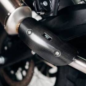 Kit d'échappement complet en acier inoxydable noir royal enfield himalayan 450 (à partir de 2024)