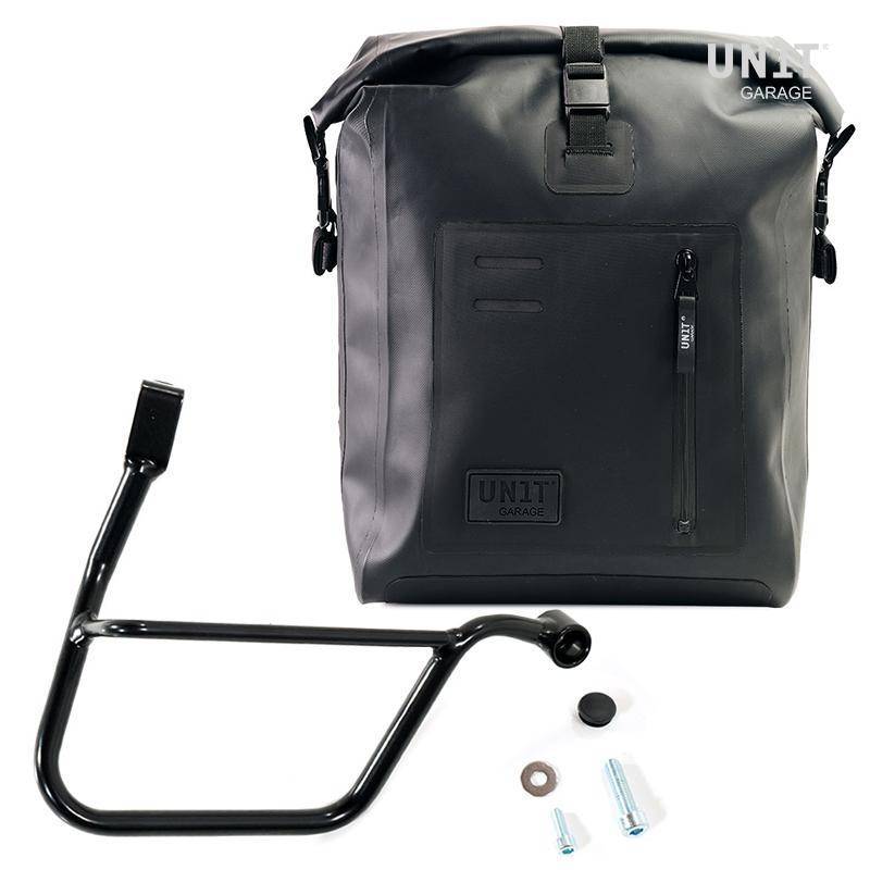 Valise latérale khali tpu + sous-châssis droit triumph street 900 (2017 à maintenant)