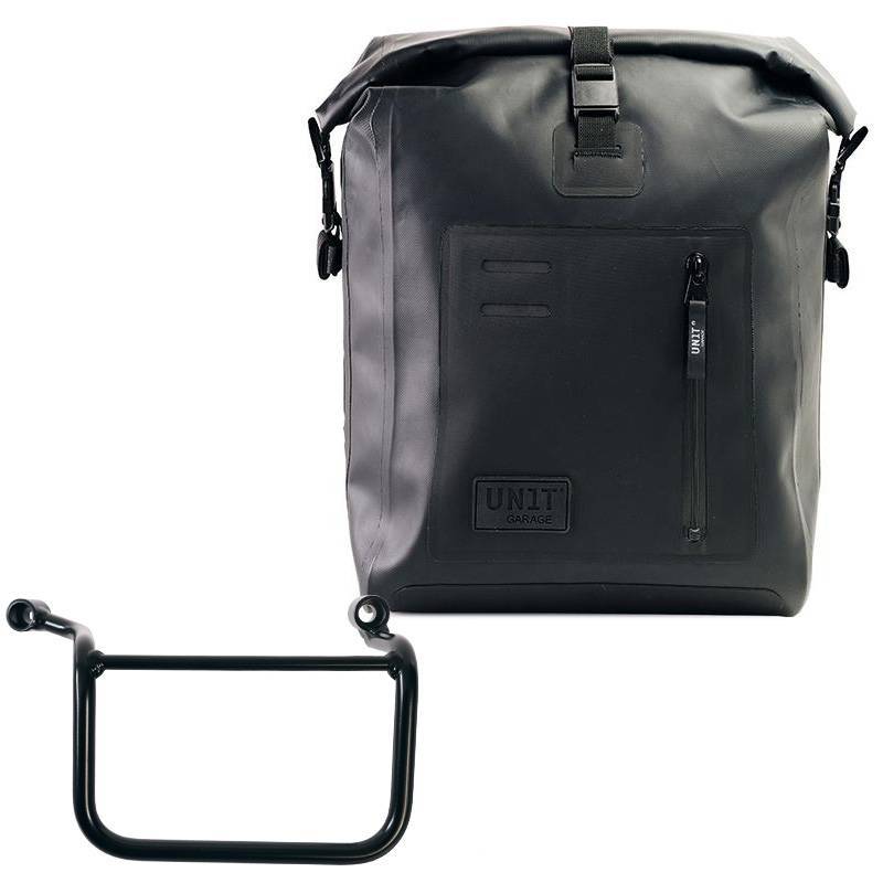 Sacoche latérale khali en tpu + cadre droit royal enfield guerrilla 450