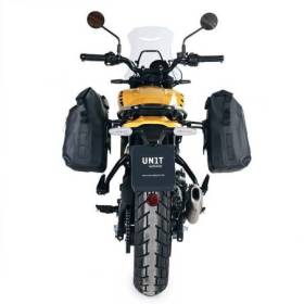 Sacoche latérale khali en tpu + cadre gauche royal enfield guerrilla 450