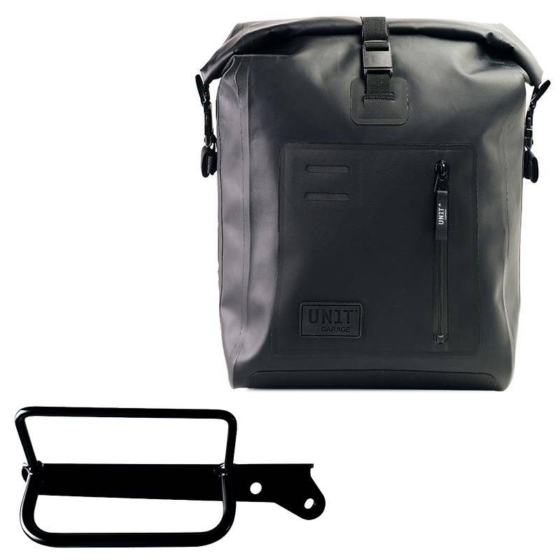 Sacoche latérale khali en tpu + cadre droit royal enfield