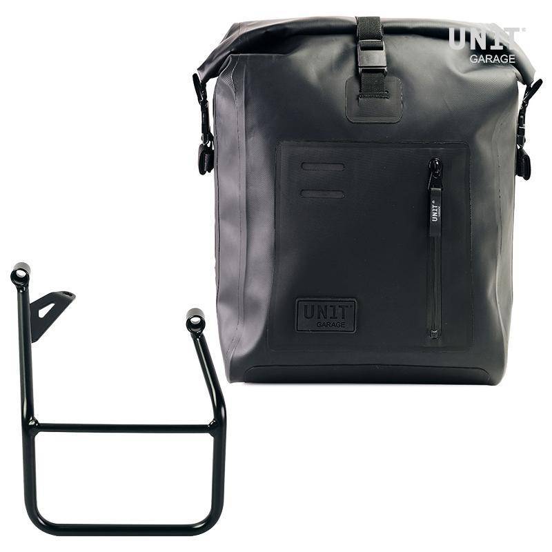 Sacoche latérale khali en tpu + cadre bmw r1300gs droit