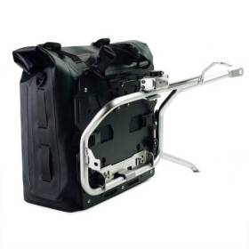 Sacoche latérale khali en tpu 35l - 45l + plaque aluminium côté silencieux