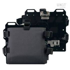 Paire de platines aluminium avec attaches rapides avant en hypalon et serrures
