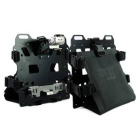 Paire de platines aluminium avec attaches rapides avant en hypalon et serrures
