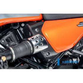 Cache boîte à air gauche carbone brillant BMW R12 NineT 2024 - Ilmberger Carbon